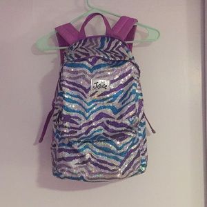 Justice zebra sequence backpack